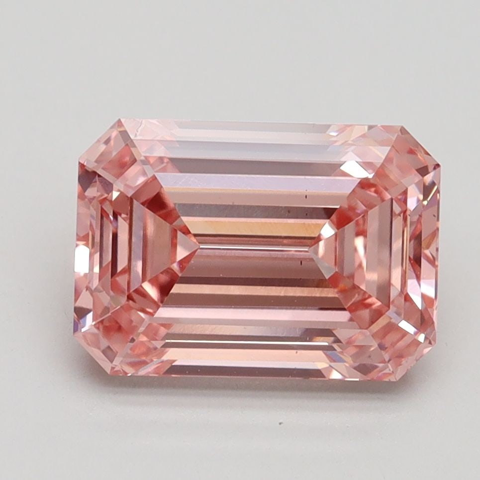 Loose Diamond - EMERALD 3.01ct Fancy Intense Pink VS2: Loose Diamond - EMERALD 3.01ct Fancy Intense Pink VS2 Source: This is a real non-mined Diamond that has been grown in a lab Shape: EMERALD Carats: 3.01 Color: Fancy Intense Pink Certification: IGI Vid