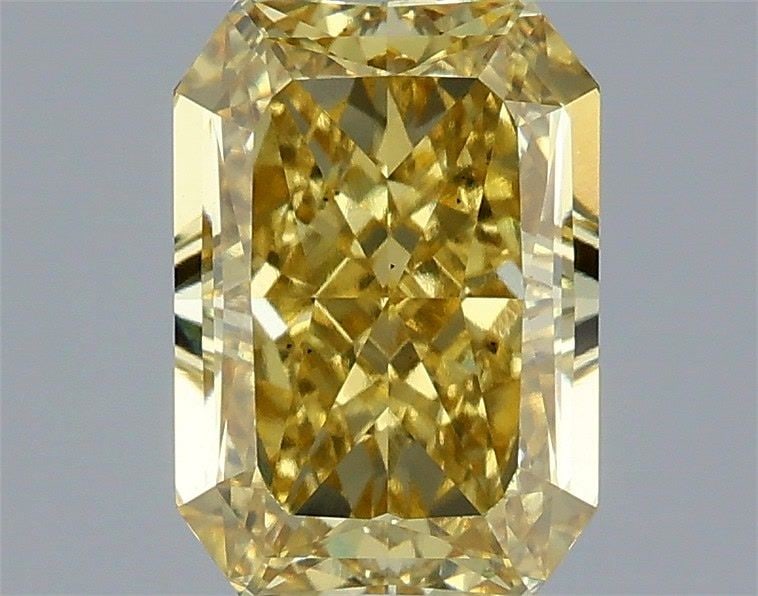 Loose Diamond - RADIANT 2.1ct Fancy Intense Yellow VS2: Loose Diamond - RADIANT 2.1ct Fancy Intense Yellow VS2 Source: This is a real non-mined Diamond that has been grown in a lab Shape: RADIANT Carats: 2.1 Color: Fancy Intense Yellow Certification: IGI V