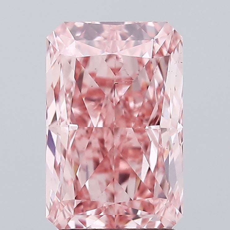 Loose Diamond - RADIANT 2.01ct Fancy Vivid Pink VS2: Loose Diamond - RADIANT 2.01ct Fancy Vivid Pink VS2 Source: This is a real non-mined Diamond that has been grown in a lab Shape: RADIANT Carats: 2.01 Color: Fancy Vivid Pink Certification: IGI Video:
