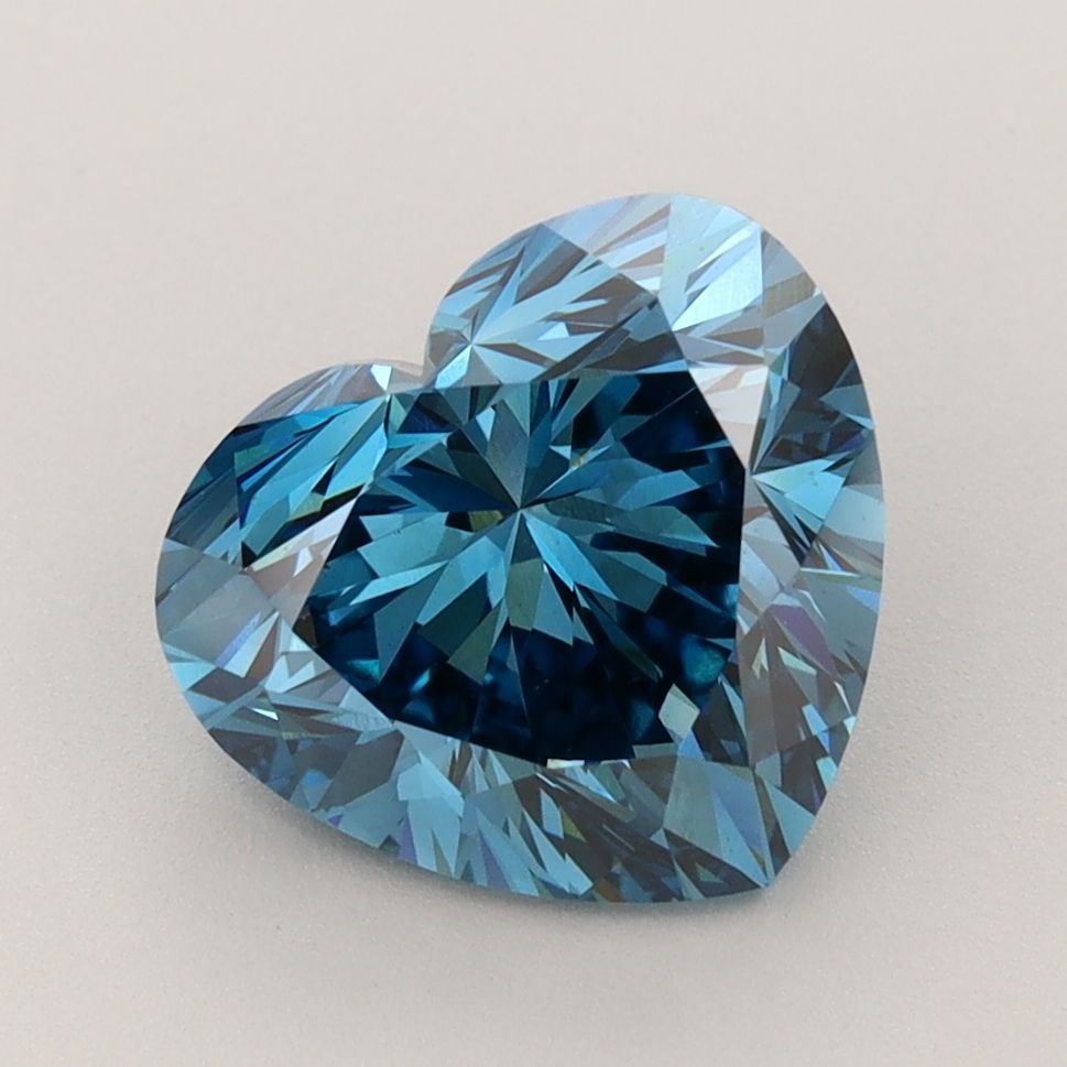 Loose Diamond - HEART 3.5ct Fancy Vivid Blue VS1: Loose Diamond - HEART 3.5ct Fancy Vivid Blue VS1 Source: This is a real non-mined Diamond that has been grown in a lab Shape: HEART Carats: 3.5 Color: Fancy Vivid Blue Certification: IGI Video: