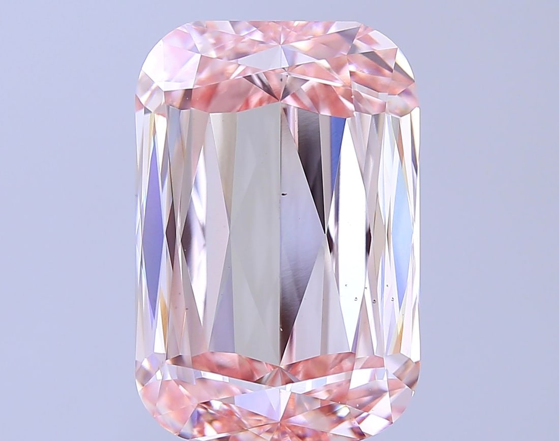 Loose Diamond - CUSHION MODIFIED 15.0ct Fancy Light Pink VS2: Loose Diamond - CUSHION MODIFIED 15.0ct Fancy Light Pink VS2 Source: This is a real non-mined Diamond that has been grown in a lab Shape: CUSHION MODIFIED Carats: 15.0 Color: Fancy Light Pink Certific