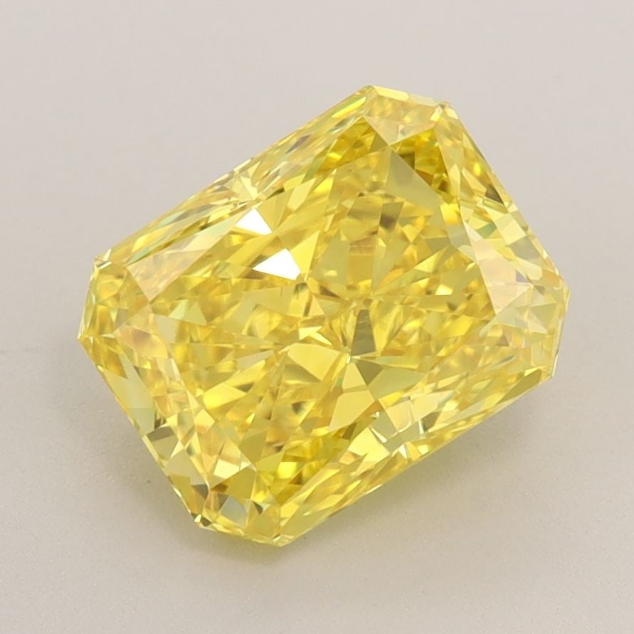 Loose Diamond - RADIANT 2.0ct Fancy Vivid Yellow VS1: Loose Diamond - RADIANT 2.0ct Fancy Vivid Yellow VS1 Source: This is a real non-mined Diamond that has been grown in a lab Shape: RADIANT Carats: 2.0 Color: Fancy Vivid Yellow Certification: IGI Video