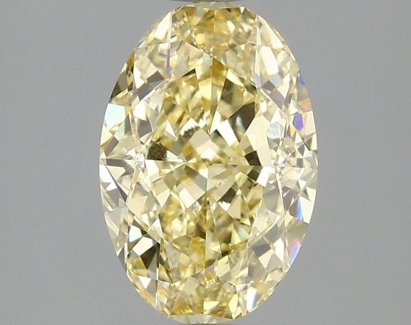 Loose Diamond - OVAL 2.06ct Fancy Intense Yellow VS1: Loose Diamond - OVAL 2.06ct Fancy Intense Yellow VS1 Source: This is a real non-mined Diamond that has been grown in a lab Shape: OVAL Carats: 2.06 Color: Fancy Intense Yellow Certification: IGI Video