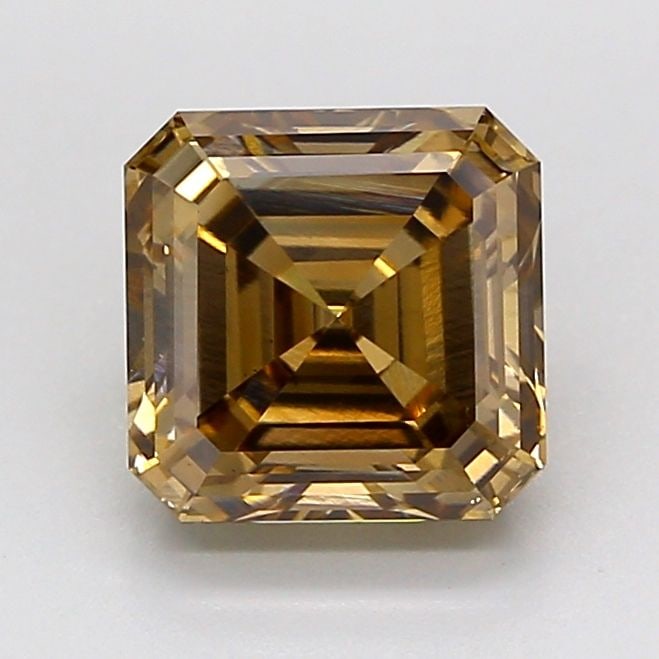 Loose Diamond - ASSCHER 2.06ct Fancy Brown VS2: Loose Diamond - ASSCHER 2.06ct Fancy Brown VS2 Source: This is a real non-mined Diamond that has been grown in a lab Shape: ASSCHER Carats: 2.06 Color: Fancy Brown Certification: IGI Video:
