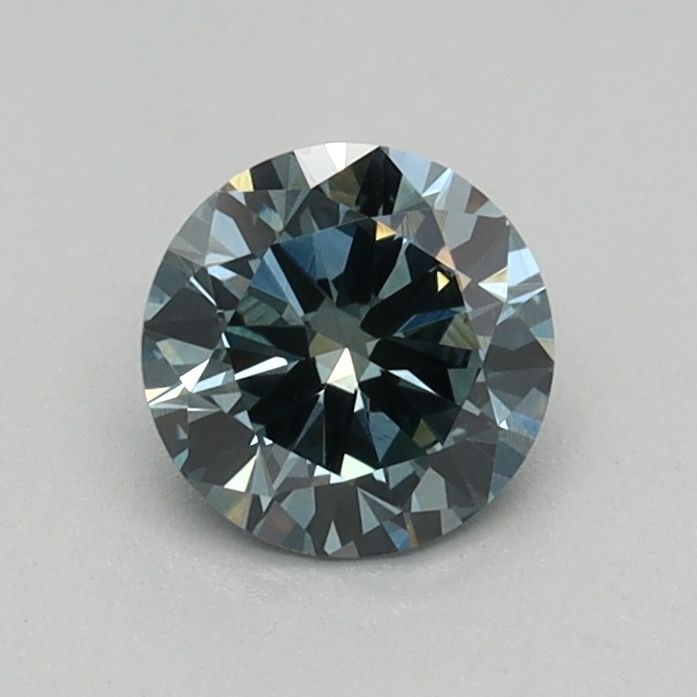 Loose Diamond - ROUND 0.32ct Fancy Vivid Gray Blue VS1: Loose Diamond - ROUND 0.32ct Fancy Vivid Gray Blue VS1 Source: This is a real non-mined Diamond that has been grown in a lab Shape: ROUND Carats: 0.32 Color: Fancy Vivid Gray Blue Certification: IGI V
