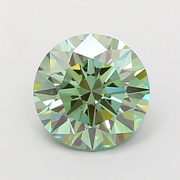 Ideal Loose Diamond - ROUND 1.5ct Fancy Vivid Green VS2: Ideal Loose Diamond - ROUND 1.5ct Fancy Vivid Green VS2 Source: This is a real non-mined Diamond that has been grown in a lab Shape: ROUND Carats: 1.5 Color: Fancy Vivid Green Certification: IGI Video