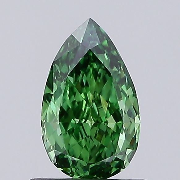 Loose Diamond - PEAR 0.8ct Fancy Vivid Green VS1: Loose Diamond - PEAR 0.8ct Fancy Vivid Green VS1 Source: This is a real non-mined Diamond that has been grown in a lab Shape: PEAR Carats: 0.8 Color: Fancy Vivid Green Certification: IGI Video: