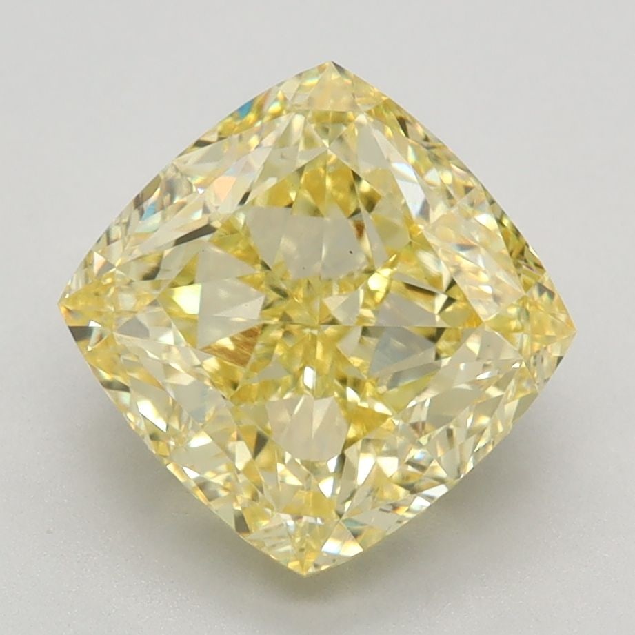 Loose Diamond - CUSHION MODIFIED 3.19ct Fancy Intense Yellow VS1: Loose Diamond - CUSHION MODIFIED 3.19ct Fancy Intense Yellow VS1 Source: This is a real non-mined Diamond that has been grown in a lab Shape: CUSHION MODIFIED Carats: 3.19 Color: Fancy Intense Yellow 
