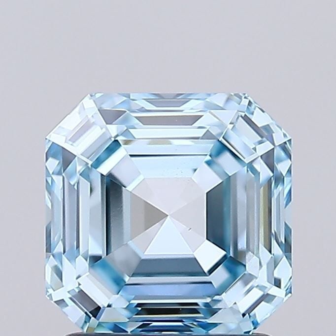 Loose Diamond - ASSCHER 1.68ct Fancy Intense Blue VS1: Loose Diamond - ASSCHER 1.68ct Fancy Intense Blue VS1 Source: This is a real non-mined Diamond that has been grown in a lab Shape: ASSCHER Carats: 1.68 Color: Fancy Intense Blue Certification: IGI Vid