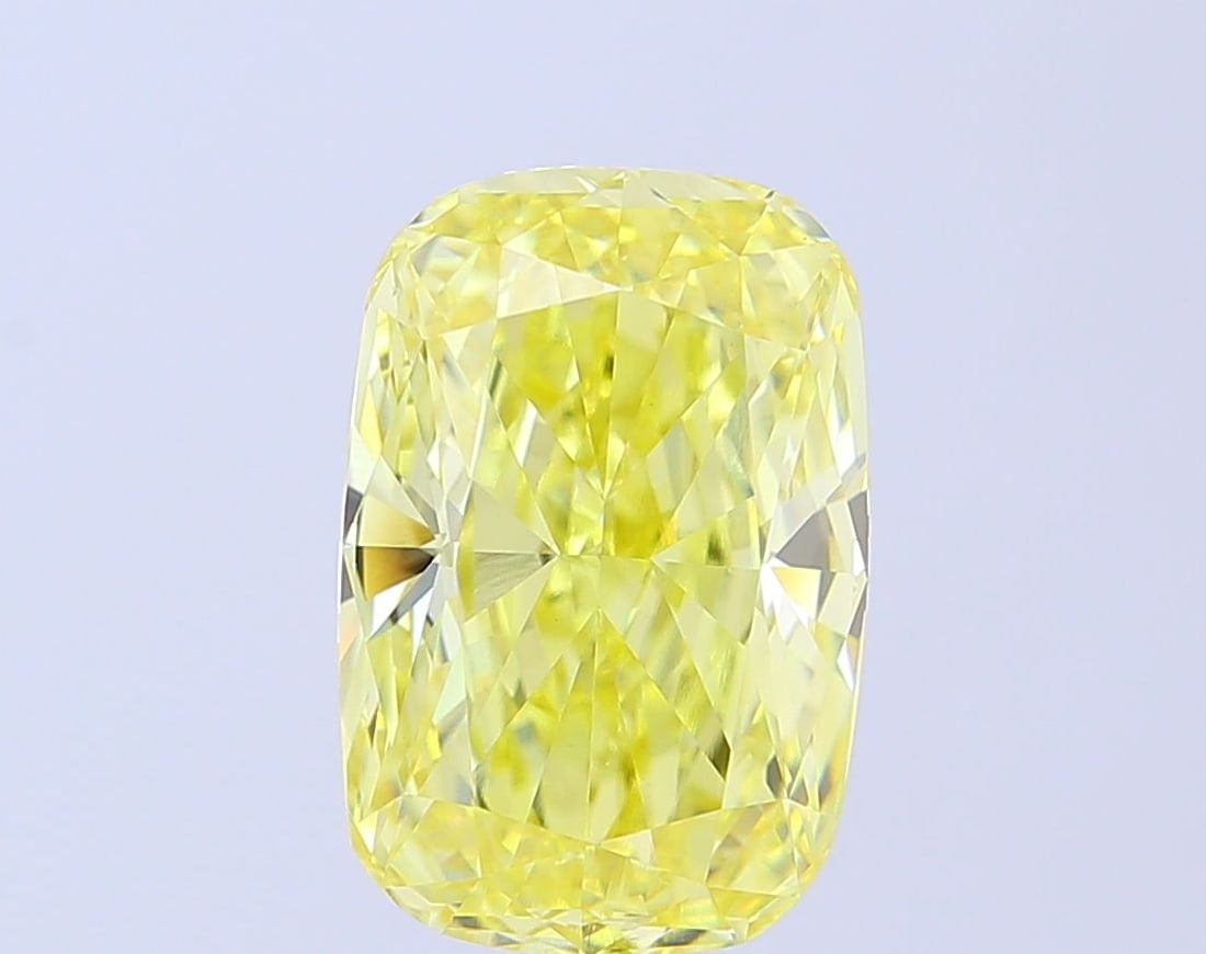 Loose Diamond - CUSHION MODIFIED 5.11ct Fancy Intense Yellow VS1: Loose Diamond - CUSHION MODIFIED 5.11ct Fancy Intense Yellow VS1 Source: This is a real non-mined Diamond that has been grown in a lab Shape: CUSHION MODIFIED Carats: 5.11 Color: Fancy Intense Yellow 