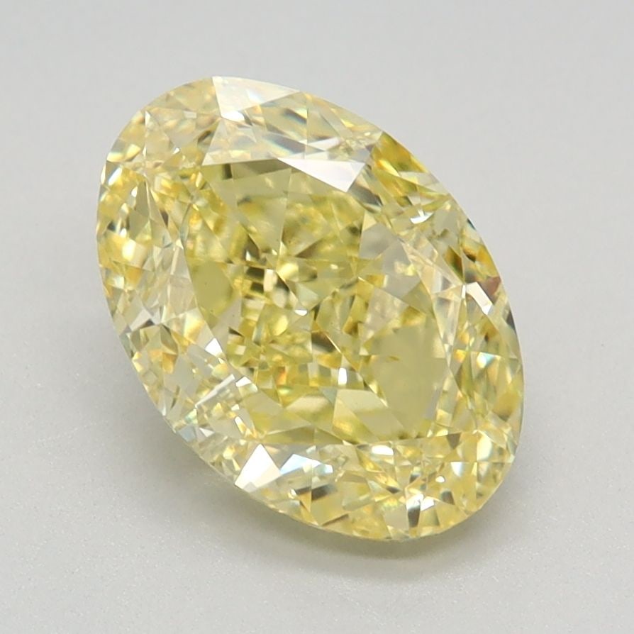 Loose Diamond - OVAL 2.1ct Fancy Intense Yellow VS1: Loose Diamond - OVAL 2.1ct Fancy Intense Yellow VS1 Source: This is a real non-mined Diamond that has been grown in a lab Shape: OVAL Carats: 2.1 Color: Fancy Intense Yellow Certification: IGI Video: