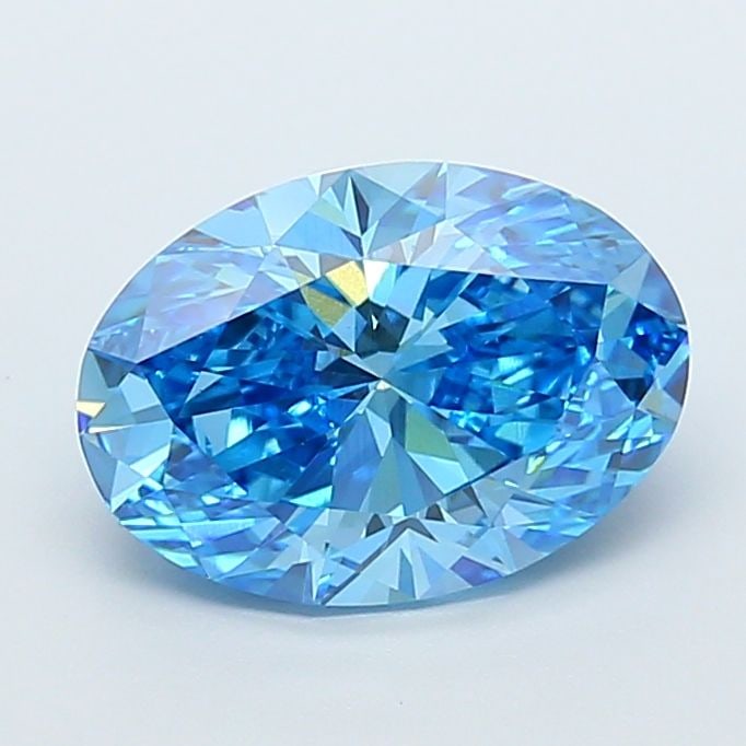 Loose Diamond - OVAL 4.56ct Fancy Vivid Blue VS1: Loose Diamond - OVAL 4.56ct Fancy Vivid Blue VS1 Source: This is a real non-mined Diamond that has been grown in a lab Shape: OVAL Carats: 4.56 Color: Fancy Vivid Blue Certification: IGI Video: