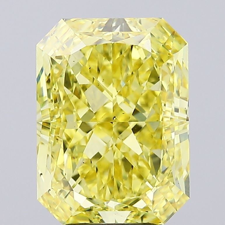Loose Diamond - RADIANT 5.06ct Fancy Vivid Yellow VS2: Loose Diamond - RADIANT 5.06ct Fancy Vivid Yellow VS2 Source: This is a real non-mined Diamond that has been grown in a lab Shape: RADIANT Carats: 5.06 Color: Fancy Vivid Yellow Certification: IGI Vid