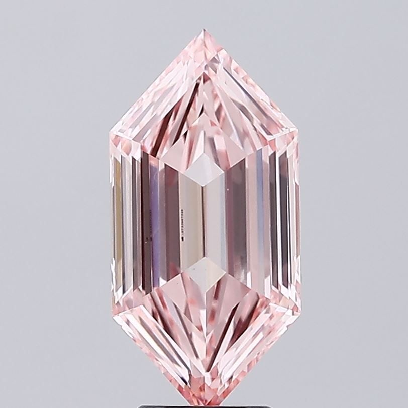 Loose Diamond - HEXAGONAL 4.1ct Fancy Intense Pink VVS2: Loose Diamond - HEXAGONAL 4.1ct Fancy Intense Pink VVS2 Source: This is a real non-mined Diamond that has been grown in a lab Shape: HEXAGONAL Carats: 4.1 Color: Fancy Intense Pink Certification: IGI 