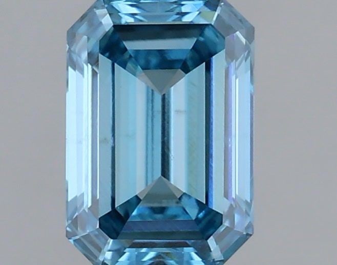 Loose Diamond - EMERALD 0.47ct Fancy Vivid Blue VS2: Loose Diamond - EMERALD 0.47ct Fancy Vivid Blue VS2 Source: This is a real non-mined Diamond that has been grown in a lab Shape: EMERALD Carats: 0.47 Color: Fancy Vivid Blue Certification: IGI Video:
