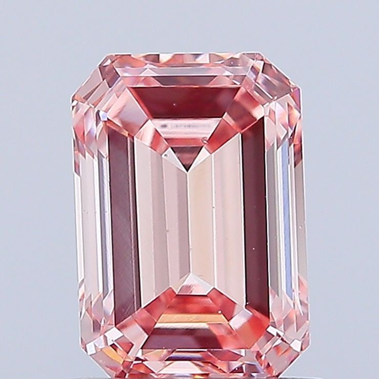 Loose Diamond - EMERALD 1.42ct Fancy Intense Pink VS1: Loose Diamond - EMERALD 1.42ct Fancy Intense Pink VS1 Source: This is a real non-mined Diamond that has been grown in a lab Shape: EMERALD Carats: 1.42 Color: Fancy Intense Pink Certification: IGI Vid