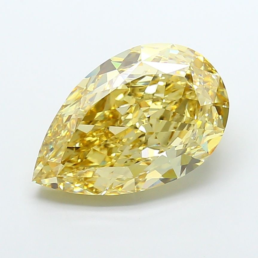 Loose Diamond - PEAR 15.07ct Fancy Intense Yellow VS2: Loose Diamond - PEAR 15.07ct Fancy Intense Yellow VS2 Source: This is a real non-mined Diamond that has been grown in a lab Shape: PEAR Carats: 15.07 Color: Fancy Intense Yellow Certification: IGI Vid