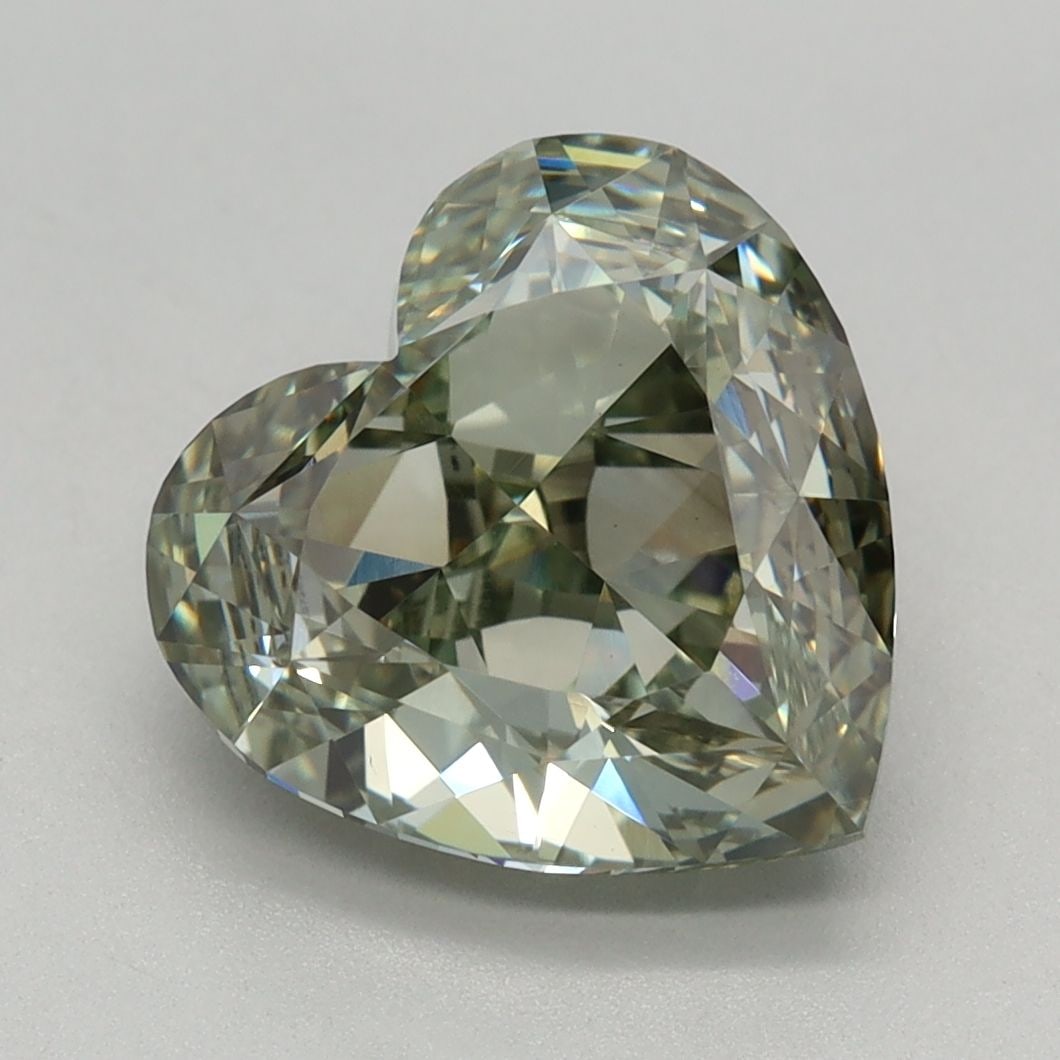 Loose Diamond - HEART 3.1ct Fancy Intense Green VVS2: Loose Diamond - HEART 3.1ct Fancy Intense Green VVS2 Source: This is a real non-mined Diamond that has been grown in a lab Shape: HEART Carats: 3.1 Color: Fancy Intense Green Certification: IGI Video: