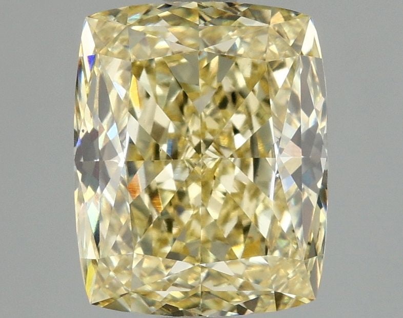 Loose Diamond - CUSHION MODIFIED 3.1ct Fancy Intense Yellow VS1: Loose Diamond - CUSHION MODIFIED 3.1ct Fancy Intense Yellow VS1 Source: This is a real non-mined Diamond that has been grown in a lab Shape: CUSHION MODIFIED Carats: 3.1 Color: Fancy Intense Yellow Ce