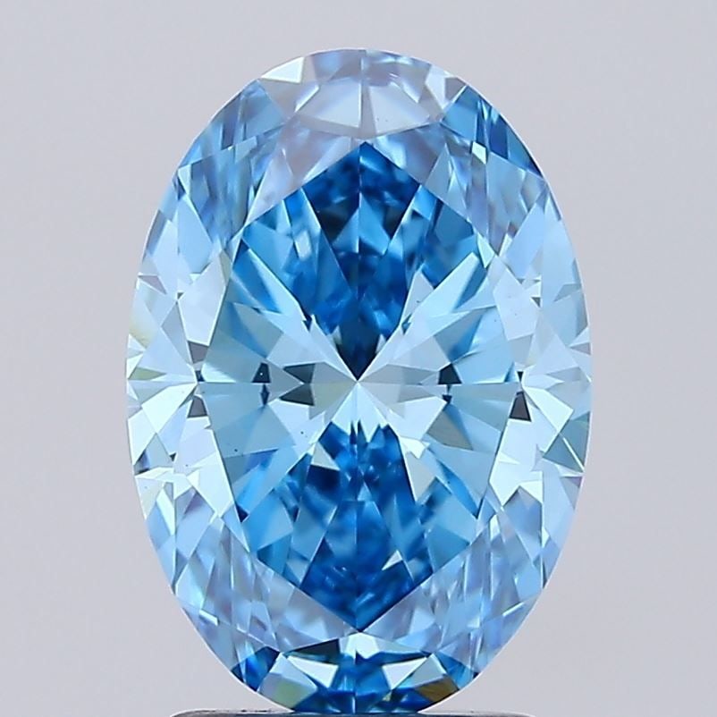 Loose Diamond - OVAL 2.21ct Fancy Vivid Blue VS1: Loose Diamond - OVAL 2.21ct Fancy Vivid Blue VS1 Source: This is a real non-mined Diamond that has been grown in a lab Shape: OVAL Carats: 2.21 Color: Fancy Vivid Blue Certification: IGI Video: