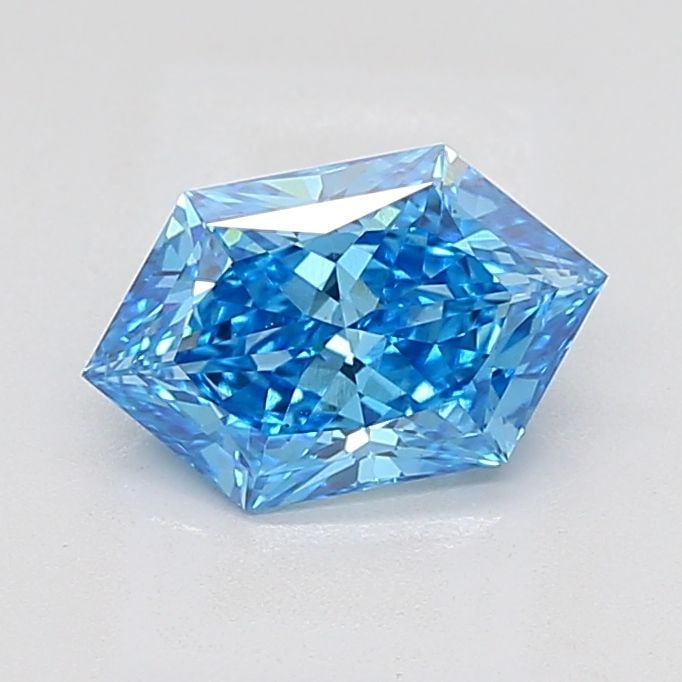 Loose Diamond - HEXAGONAL 2.1ct Fancy Vivid Blue VS1: Loose Diamond - HEXAGONAL 2.1ct Fancy Vivid Blue VS1 Source: This is a real non-mined Diamond that has been grown in a lab Shape: HEXAGONAL Carats: 2.1 Color: Fancy Vivid Blue Certification: IGI Addit