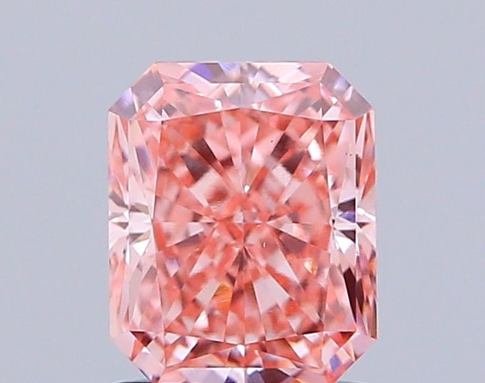 Loose Diamond - RADIANT 1.66ct Fancy Vivid Pink VS1: Loose Diamond - RADIANT 1.66ct Fancy Vivid Pink VS1 Source: This is a real non-mined Diamond that has been grown in a lab Shape: RADIANT Carats: 1.66 Color: Fancy Vivid Pink Certification: IGI Video: