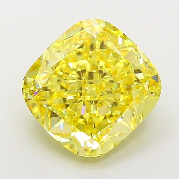 Loose Diamond - CUSHION MODIFIED 7.59ct Fancy Vivid Yellow VS2: Loose Diamond - CUSHION MODIFIED 7.59ct Fancy Vivid Yellow VS2 Source: This is a real non-mined Diamond that has been grown in a lab Shape: CUSHION MODIFIED Carats: 7.59 Color: Fancy Vivid Yellow Cert