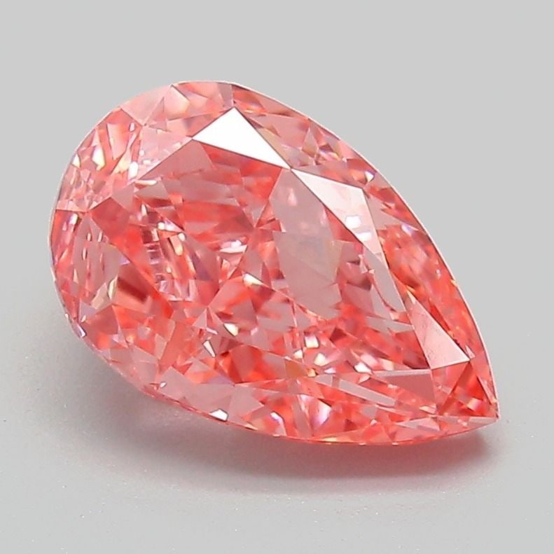 Loose Diamond - PEAR 2.23ct Fancy Vivid Pink VS1: Loose Diamond - PEAR 2.23ct Fancy Vivid Pink VS1 Source: This is a real non-mined Diamond that has been grown in a lab Shape: PEAR Carats: 2.23 Color: Fancy Vivid Pink Certification: IGI Video: