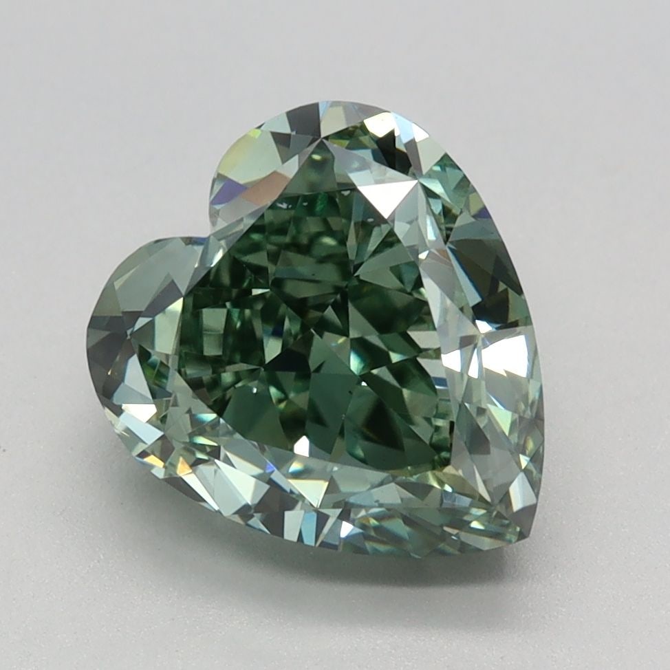 Loose Diamond - HEART 3.0ct Fancy Vivid Green VS1: Loose Diamond - HEART 3.0ct Fancy Vivid Green VS1 Source: This is a real non-mined Diamond that has been grown in a lab Shape: HEART Carats: 3.0 Color: Fancy Vivid Green Certification: IGI Video: