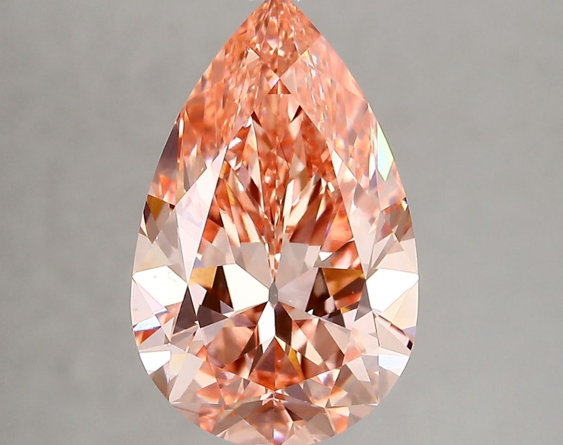 Loose Diamond - PEAR 4.04ct Fancy Vivid Pink VVS2: Loose Diamond - PEAR 4.04ct Fancy Vivid Pink VVS2 Source: This is a real non-mined Diamond that has been grown in a lab Shape: PEAR Carats: 4.04 Color: Fancy Vivid Pink Certification: IGI Video: