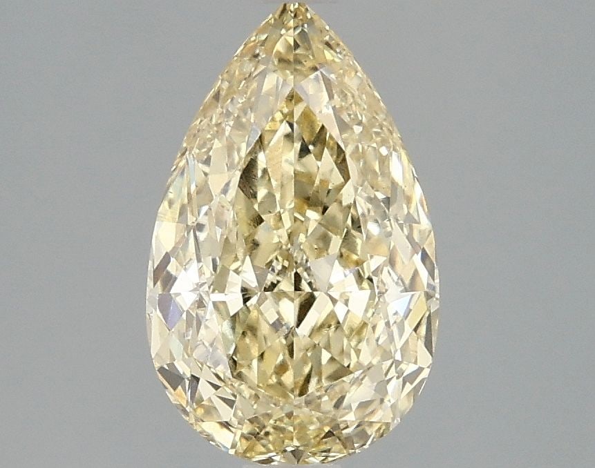 Loose Diamond - PEAR 2.04ct Fancy Intense Yellow VS2: Loose Diamond - PEAR 2.04ct Fancy Intense Yellow VS2 Source: This is a real non-mined Diamond that has been grown in a lab Shape: PEAR Carats: 2.04 Color: Fancy Intense Yellow Certification: IGI Video
