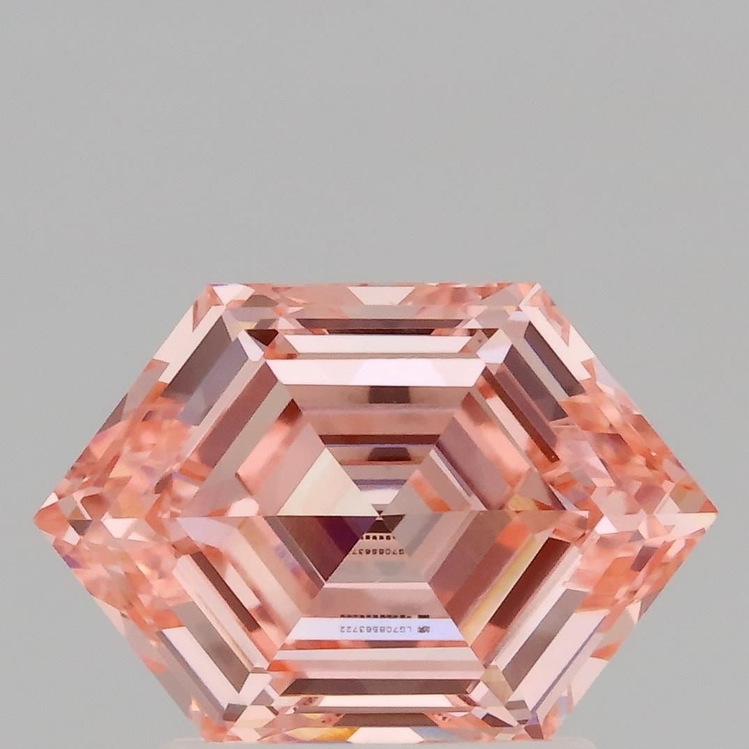 Loose Diamond - HEXAGONAL 1.45ct Fancy Vivid Pink VS1: Loose Diamond - HEXAGONAL 1.45ct Fancy Vivid Pink VS1 Source: This is a real non-mined Diamond that has been grown in a lab Shape: HEXAGONAL Carats: 1.45 Color: Fancy Vivid Pink Certification: IGI Vid