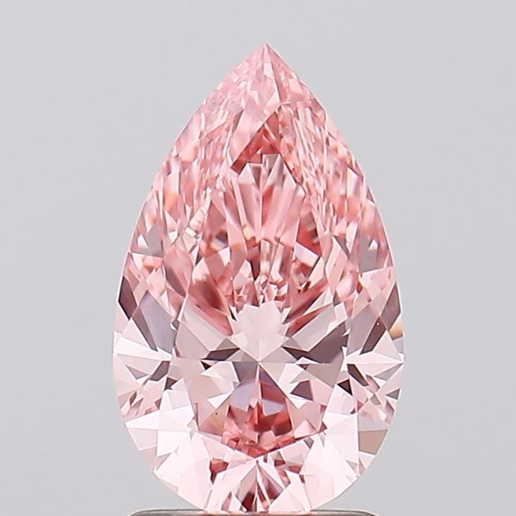 Loose Diamond - PEAR 1.54ct Fancy Vivid Pink VS1: Loose Diamond - PEAR 1.54ct Fancy Vivid Pink VS1 Source: This is a real non-mined Diamond that has been grown in a lab Shape: PEAR Carats: 1.54 Color: Fancy Vivid Pink Certification: IGI Video: