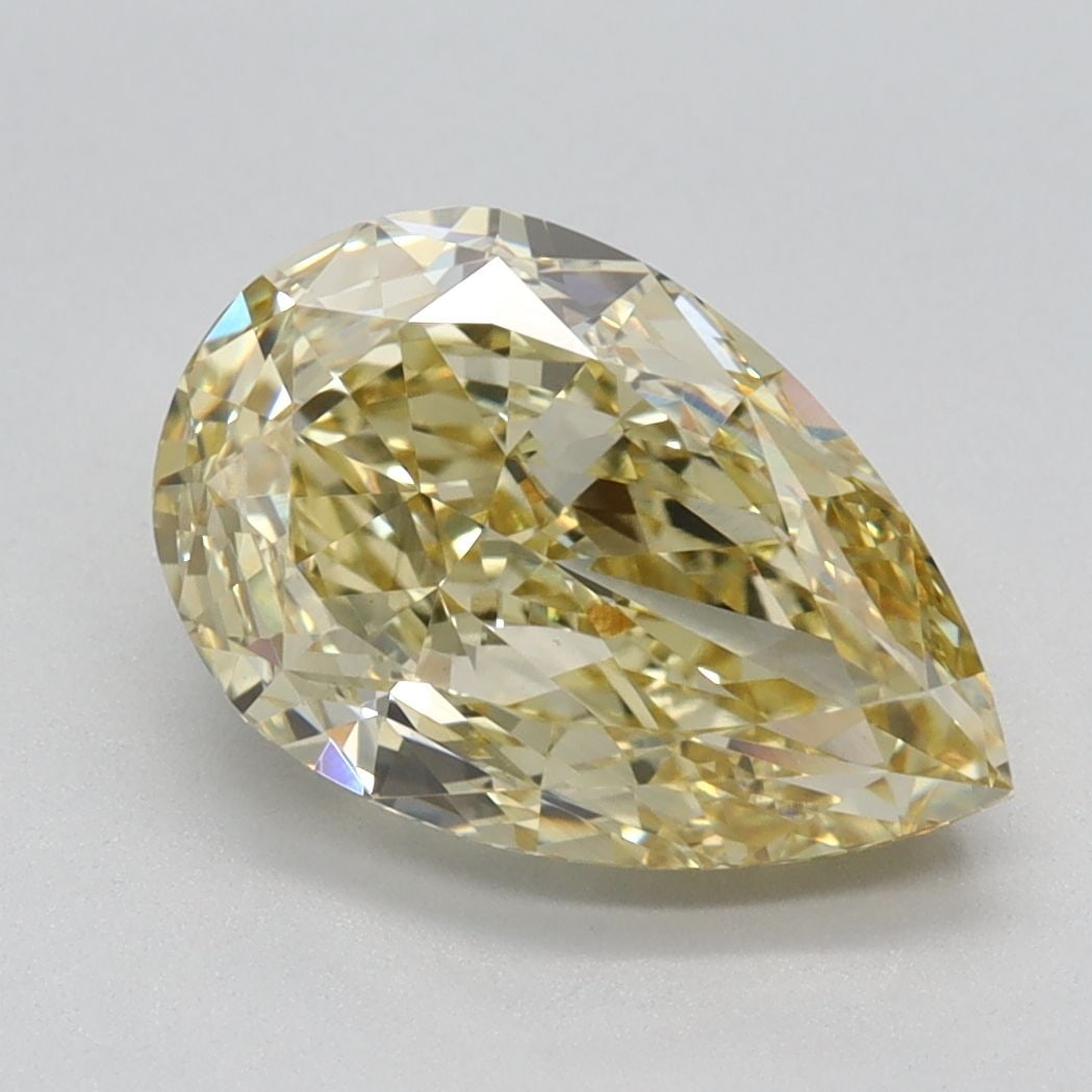 Loose Diamond - PEAR 2.55ct Fancy Intense Yellow VS1: Loose Diamond - PEAR 2.55ct Fancy Intense Yellow VS1 Source: This is a real non-mined Diamond that has been grown in a lab Shape: PEAR Carats: 2.55 Color: Fancy Intense Yellow Certification: IGI Video