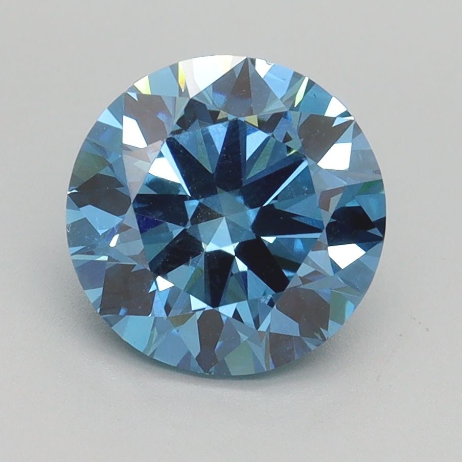 Loose Diamond - ROUND 2.27ct Fancy Vivid Blue VS1: Loose Diamond - ROUND 2.27ct Fancy Vivid Blue VS1 Source: This is a real non-mined Diamond that has been grown in a lab Shape: ROUND Carats: 2.27 Color: Fancy Vivid Blue Certification: IGI Video:
