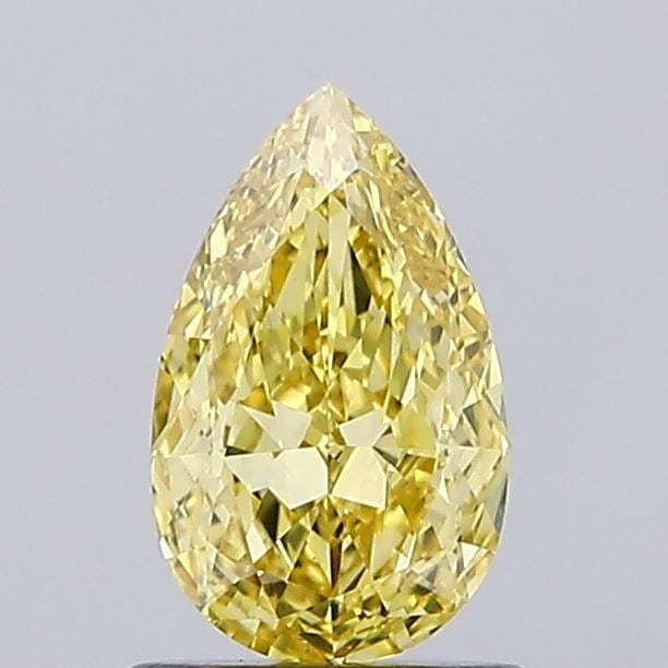 Loose Diamond - PEAR 0.96ct Fancy Vivid Yellow VVS2: Loose Diamond - PEAR 0.96ct Fancy Vivid Yellow VVS2 Source: This is a real non-mined Diamond that has been grown in a lab Shape: PEAR Carats: 0.96 Color: Fancy Vivid Yellow Certification: IGI Video: