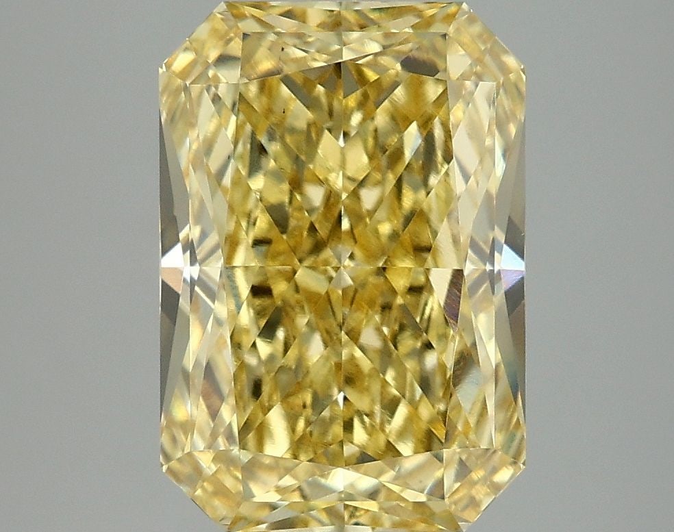 Loose Diamond - RADIANT 4.1ct Fancy Vivid Yellow VS1: Loose Diamond - RADIANT 4.1ct Fancy Vivid Yellow VS1 Source: This is a real non-mined Diamond that has been grown in a lab Shape: RADIANT Carats: 4.1 Color: Fancy Vivid Yellow Certification: IGI Video