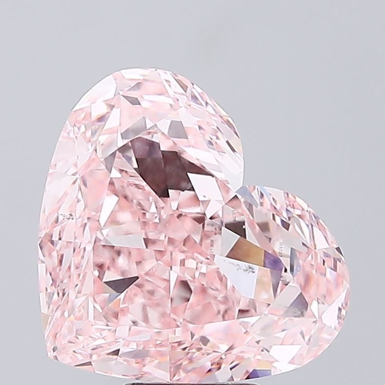 Loose Diamond - HEART 10.09ct Fancy Vivid Pink VS1: Loose Diamond - HEART 10.09ct Fancy Vivid Pink VS1 Source: This is a real non-mined Diamond that has been grown in a lab Shape: HEART Carats: 10.09 Color: Fancy Vivid Pink Certification: IGI Video: