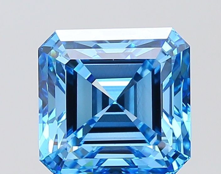 Loose Diamond - ASSCHER 4.0ct Fancy Vivid Blue VS1: Loose Diamond - ASSCHER 4.0ct Fancy Vivid Blue VS1 Source: This is a real non-mined Diamond that has been grown in a lab Shape: ASSCHER Carats: 4.0 Color: Fancy Vivid Blue Certification: IGI Video: