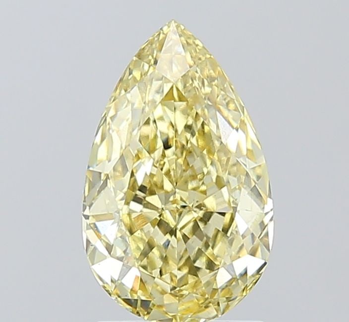 Loose Diamond - PEAR 2.08ct Fancy Yellow VS1: Loose Diamond - PEAR 2.08ct Fancy Yellow VS1 Source: This is a real non-mined Diamond that has been grown in a lab Shape: PEAR Carats: 2.08 Color: Fancy Yellow Certification: IGI Video: