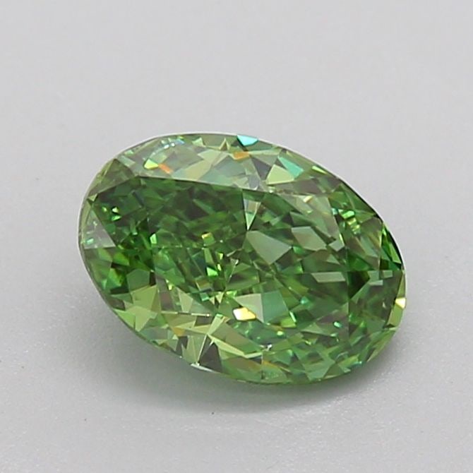 Loose Diamond - OVAL 1.06ct Fancy Vivid Green VS1: Loose Diamond - OVAL 1.06ct Fancy Vivid Green VS1 Source: This is a real non-mined Diamond that has been grown in a lab Shape: OVAL Carats: 1.06 Color: Fancy Vivid Green Certification: IGI Video: