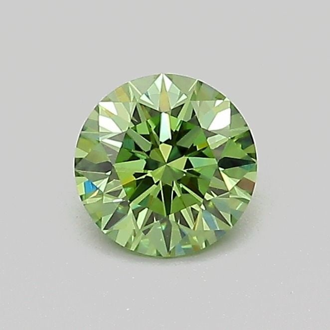 Loose Diamond - ROUND 0.54ct Fancy Vivid Green VVS2: Loose Diamond - ROUND 0.54ct Fancy Vivid Green VVS2 Source: This is a real non-mined Diamond that has been grown in a lab Shape: ROUND Carats: 0.54 Color: Fancy Vivid Green Certification: IGI Addition