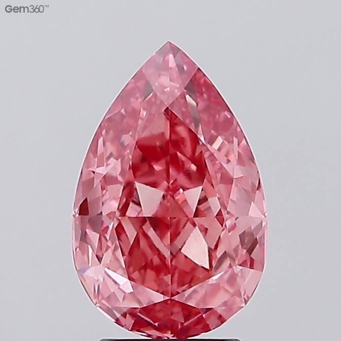 Loose Diamond - PEAR 3.04ct Fancy Vivid Pink VS1: Loose Diamond - PEAR 3.04ct Fancy Vivid Pink VS1 Source: This is a real non-mined Diamond that has been grown in a lab Shape: PEAR Carats: 3.04 Color: Fancy Vivid Pink Certification: IGI Video: