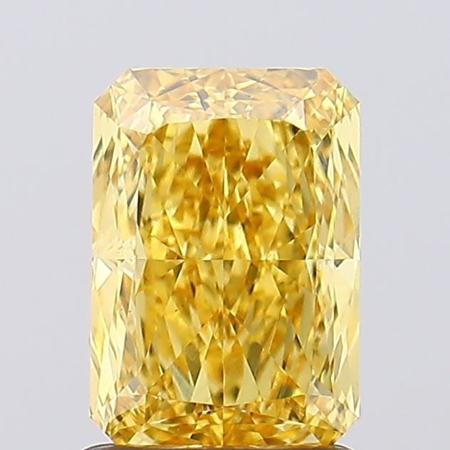 Loose Diamond - RADIANT 1.59ct Fancy Vivid Yellow VS1: Loose Diamond - RADIANT 1.59ct Fancy Vivid Yellow VS1 Source: This is a real non-mined Diamond that has been grown in a lab Shape: RADIANT Carats: 1.59 Color: Fancy Vivid Yellow Certification: IGI