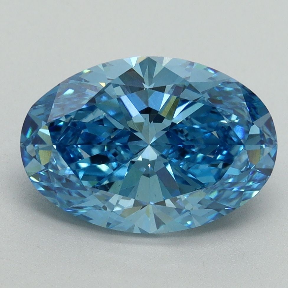 Loose Diamond - OVAL 3.08ct Fancy Vivid Blue VS1: Loose Diamond - OVAL 3.08ct Fancy Vivid Blue VS1 Source: This is a real non-mined Diamond that has been grown in a lab Shape: OVAL Carats: 3.08 Color: Fancy Vivid Blue Certification: IGI Video: