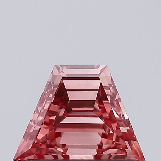 Loose Diamond - TRAPEZOID 0.4ct Fancy Intense Reddish Pink VVS2: Loose Diamond - TRAPEZOID 0.4ct Fancy Intense Reddish Pink VVS2 Source: This is a real non-mined Diamond that has been grown in a lab Shape: TRAPEZOID Carats: 0.4 Color: Fancy Intense Reddish Pink Cer