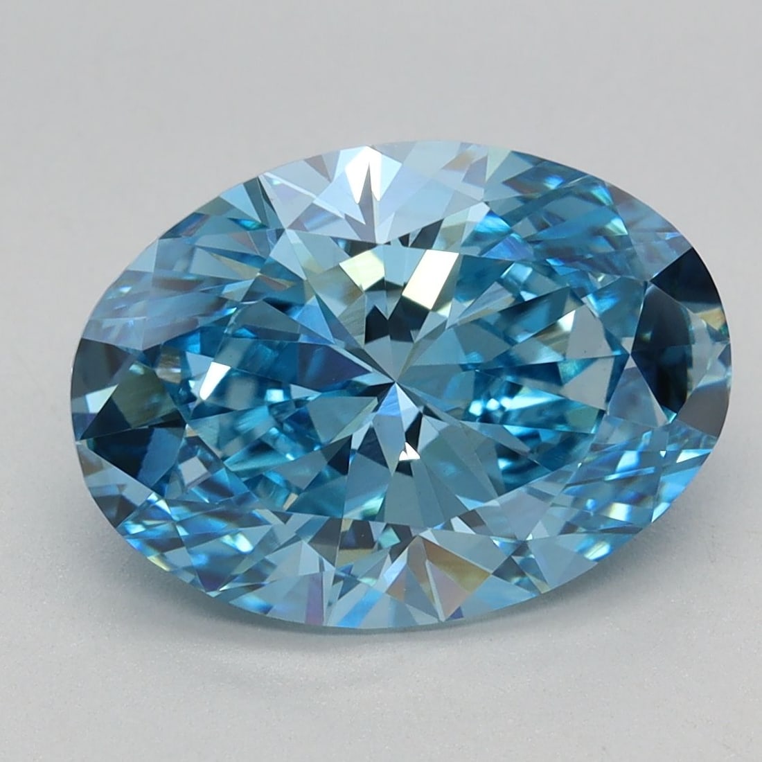 Loose Diamond - OVAL 3.16ct Fancy Vivid Blue VVS2: Loose Diamond - OVAL 3.16ct Fancy Vivid Blue VVS2 Source: This is a real non-mined Diamond that has been grown in a lab Shape: OVAL Carats: 3.16 Color: Fancy Vivid Blue Certification: IGI Video: