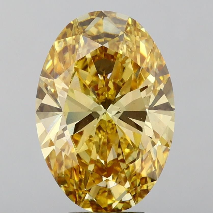 Loose Diamond - OVAL 8.4ct Fancy Vivid Yellow VS1: Loose Diamond - OVAL 8.4ct Fancy Vivid Yellow VS1 Source: This is a real non-mined Diamond that has been grown in a lab Shape: OVAL Carats: 8.4 Color: Fancy Vivid Yellow Certification: IGI Video: