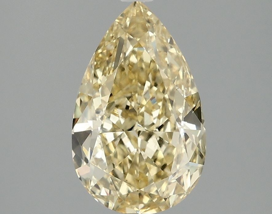 Loose Diamond - PEAR 2.08ct Fancy Vivid Yellow VS2: Loose Diamond - PEAR 2.08ct Fancy Vivid Yellow VS2 Source: This is a real non-mined Diamond that has been grown in a lab Shape: PEAR Carats: 2.08 Color: Fancy Vivid Yellow Certification: IGI Video: