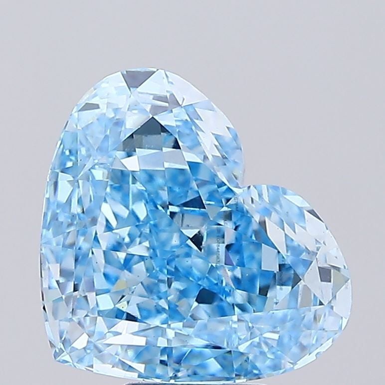 Loose Diamond - HEART 8.06ct Fancy Vivid Blue VS2: Loose Diamond - HEART 8.06ct Fancy Vivid Blue VS2 Source: This is a real non-mined Diamond that has been grown in a lab Shape: HEART Carats: 8.06 Color: Fancy Vivid Blue Certification: IGI Video: